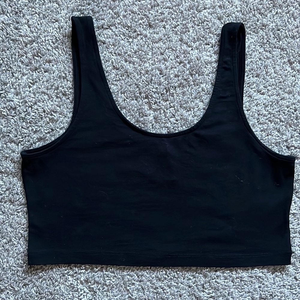 Divided Black Tank Top